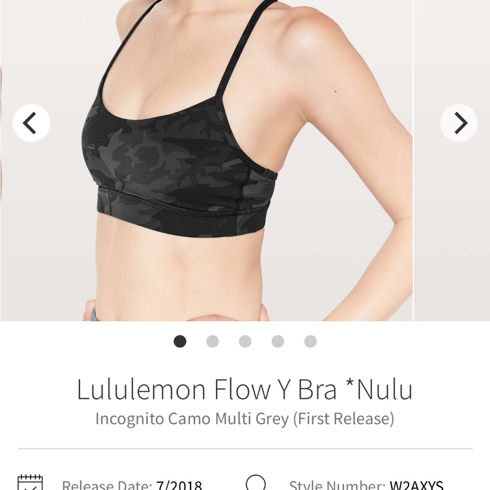 LULULEMON Flow Y Bra in Black Camo- 12